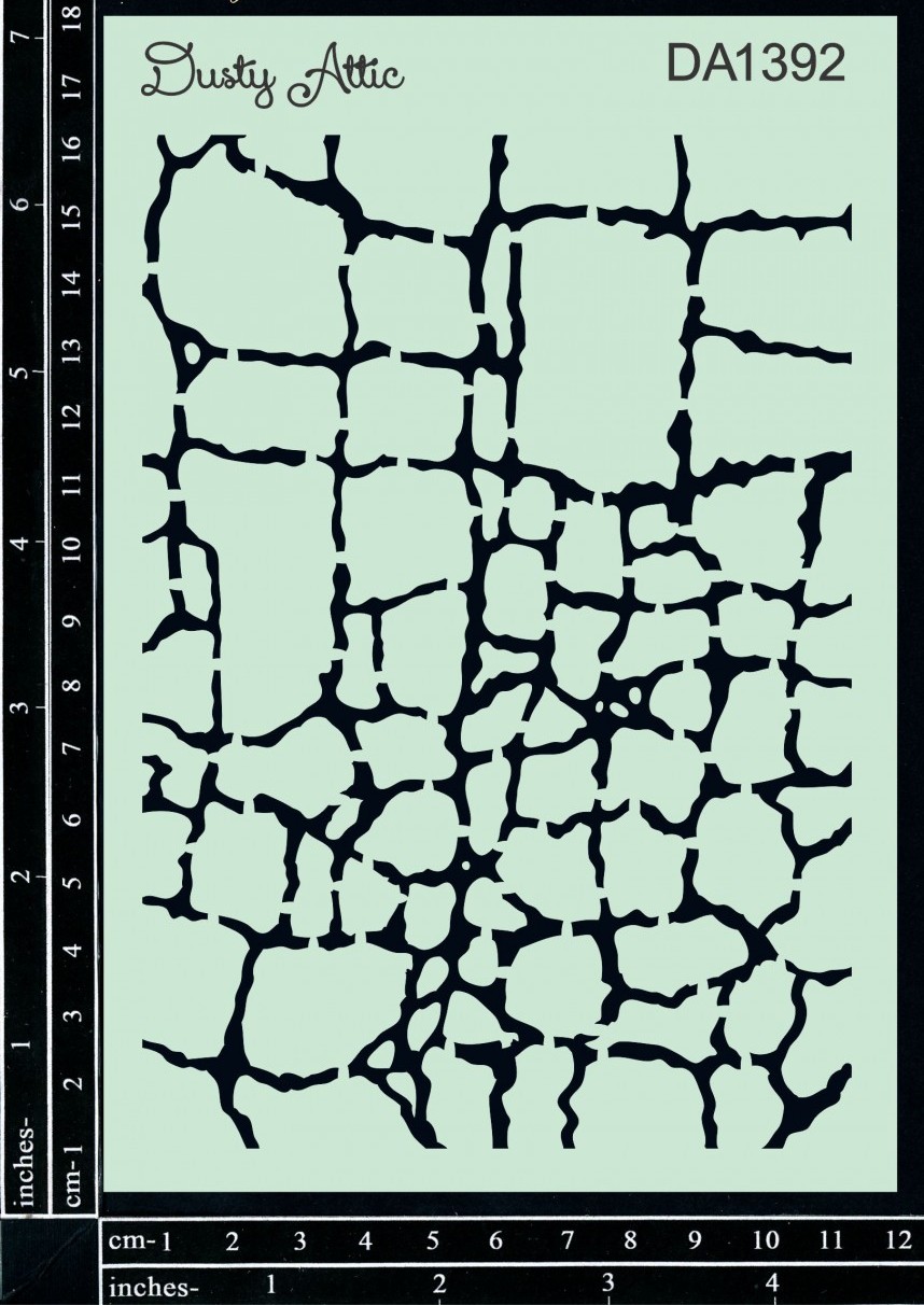 Stencil Cracked Stone